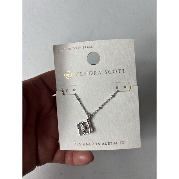 Kendra Scott Jewelry - Kendra Scott Iris Rhodium Over Brass necklace Silver White